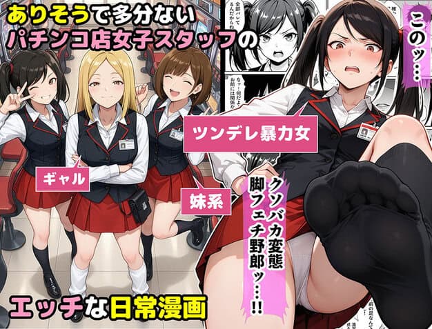 パチンコ店長の俺。女子スタッフのシコい足で毎日脳汁出してたらイチャラブSEXする事になった！〜ただし時々殴られる〜 ラブリークラフト エロ漫画