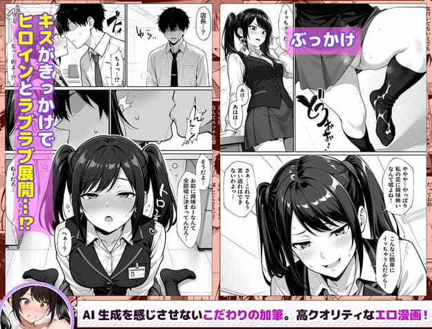 パチンコ店長の俺。女子スタッフのシコい足で毎日脳汁出してたらイチャラブSEXする事になった！〜ただし時々殴られる〜 ラブリークラフト nhentaiなシーン