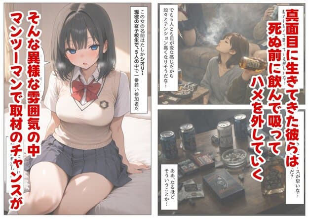 実録！  集団自●に俺は潜入取材する 【ハマダ商店】 エロ漫画